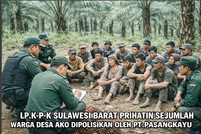 LP.K-P-K Sulawei Barat Prihatin Sejumlah Warga Desa Ako Dipolisikan oleh PT.Pasangkayu.1