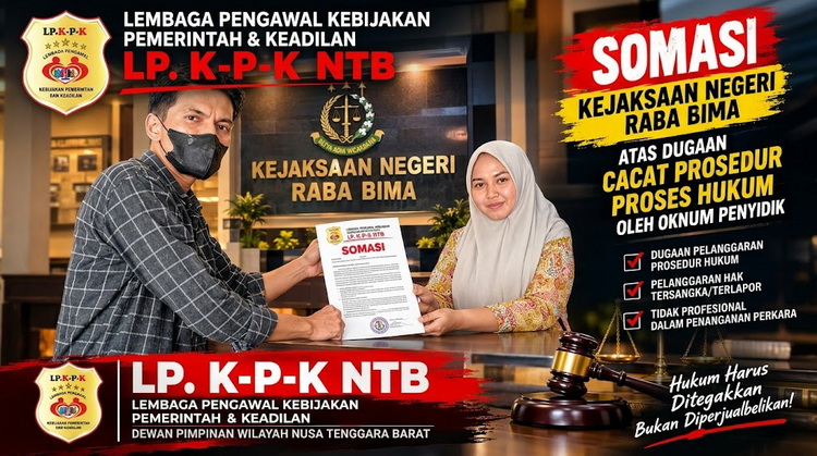 Dinilai Lamban Tangani Skandal KIP Kuliah, LP.K-P-K NTB Layangkan Somasi Resmi ke Kejari Raba Bima