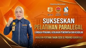 LP.K-P-K Provinsi Gorontalo Daulat Mery S. Ngaju Ketua Panitia Pelatihan Paralegal 1.000 Peserta.ft