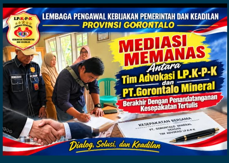 Mediasi Memanas Antara Tim Advokasi LP.K-P-K Dengan PT.Gorontalo Mineral, Berakhir Dengan Kesepakatan Tertulis.